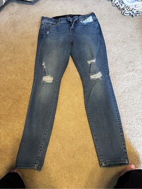 torrid Blue Distressed Skinny Jeans